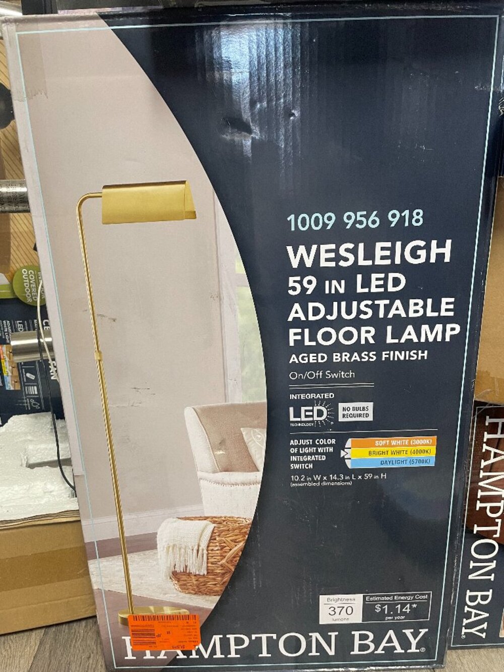 Wesleigh 59in LED Adjustable Floor Lamp